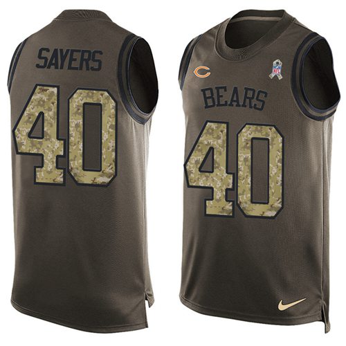 Gale Sayers Chicago Bears green Salute To Service jersey