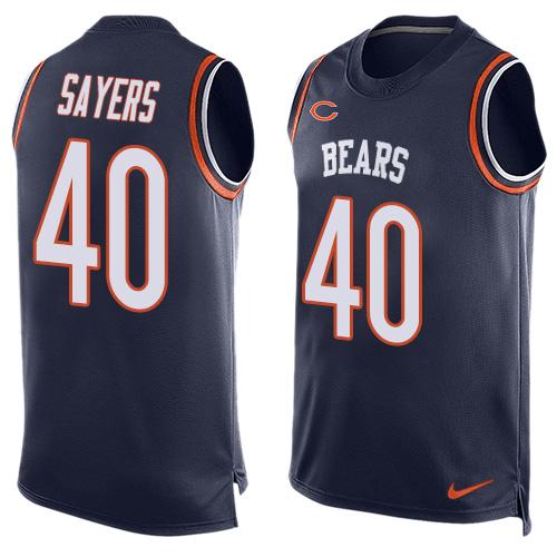 Gale Sayers Chicago Bears navy jersey