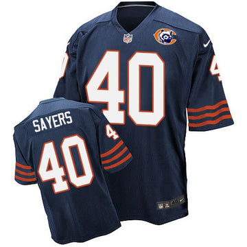 Gale Sayers Chicago Bears navy Elite jersey