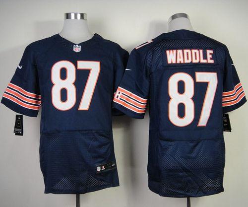 Tom Waddle Chicago Bears navy Elite jersey