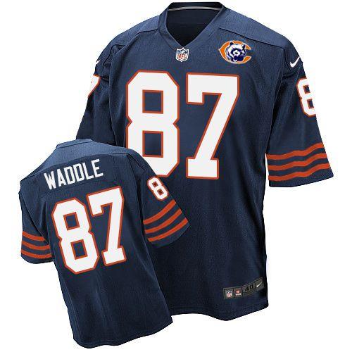 Tom Waddle Chicago Bears navy Elite jersey