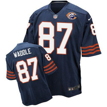 Tom Waddle Chicago Bears navy Elite jersey