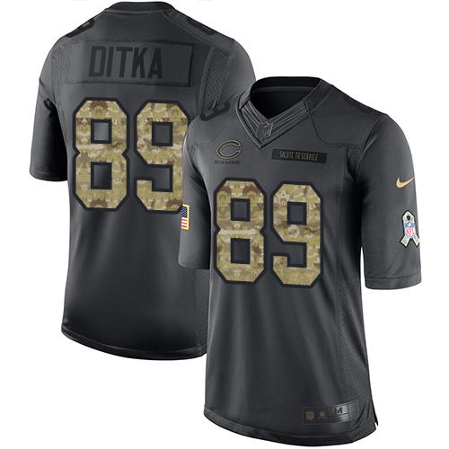 Mike Ditka Chicago Bears black Salute To Service jersey