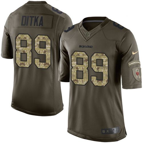 Mike Ditka Chicago Bears green Salute To Service jersey