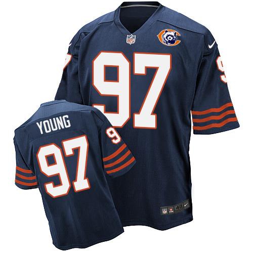 Young Chicago Bears navy Elite jersey