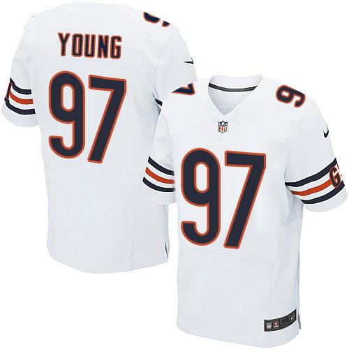 Young Chicago Bears white Elite jersey
