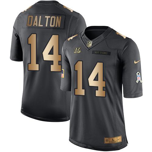 Andy Dalton Cincinnati Bengals black Salute To Service jersey