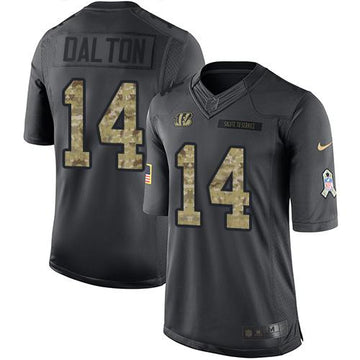 Andy Dalton Cincinnati Bengals black Salute To Service jersey