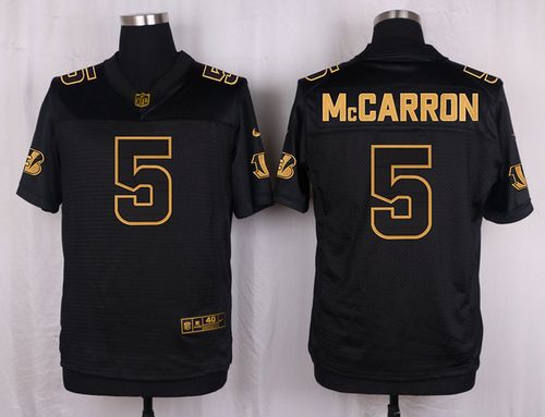 AJ McCarron Cincinnati Bengals black Gold Collection jersey