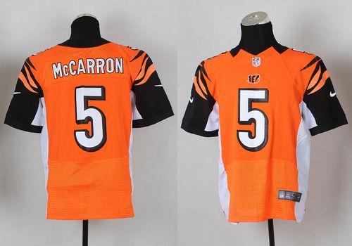 AJ McCarron Cincinnati Bengals orange Elite jersey