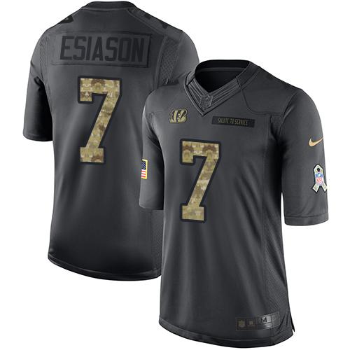 Boomer Esiason Cincinnati Bengals black Salute To Service jersey