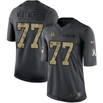 Andrew Whitworth Cincinnati Bengals black Salute To Service jersey