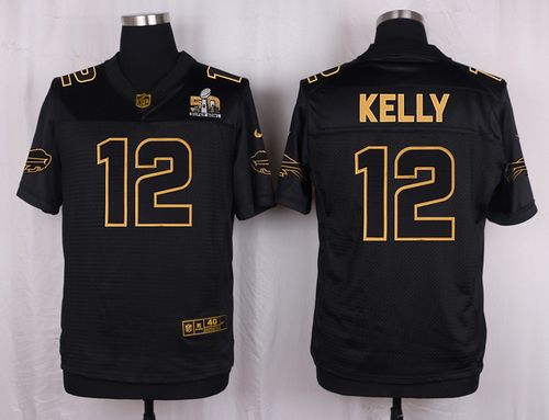 Jim Kelly Buffalo Bills black Gold Collection jersey