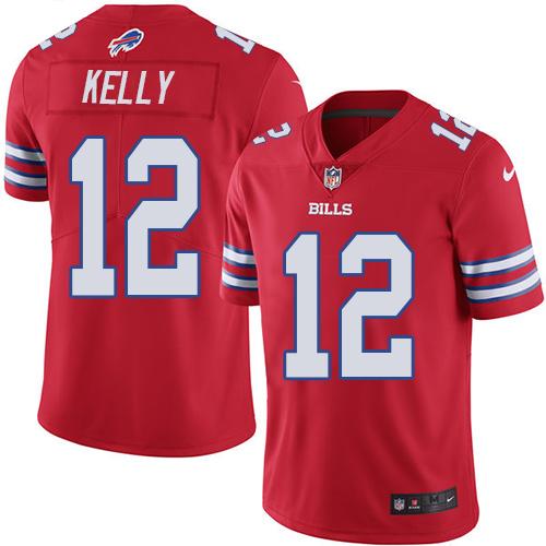 Jim Kelly Buffalo Bills red jersey