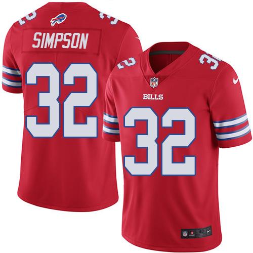 O J Simpson Buffalo Bills red Elite jersey
