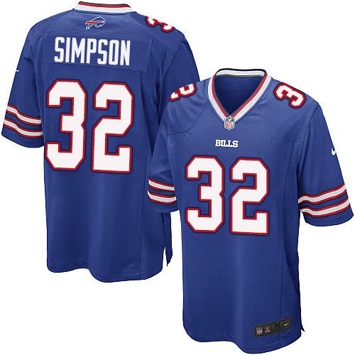 O J Simpson Buffalo Bills royal Elite jersey