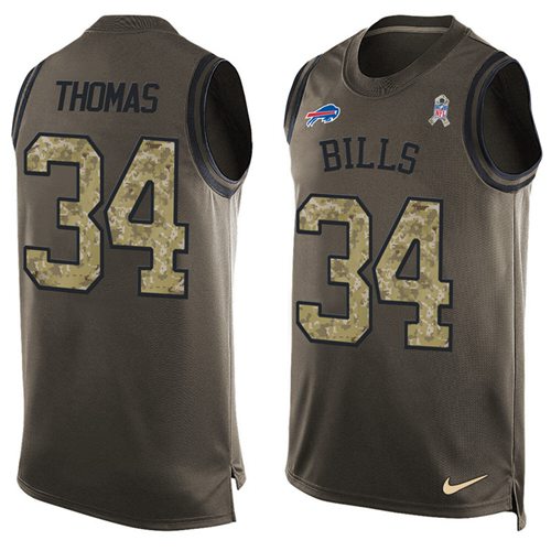 Thurman Thomas Buffalo Bills green Salute To Service jersey