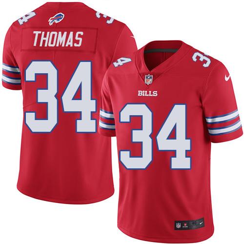 Thurman Thomas Buffalo Bills red Elite jersey