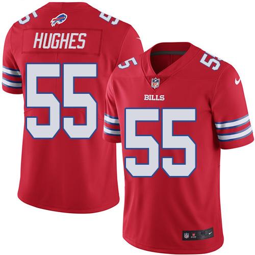 Jerry Hughes Buffalo Bills red Elite jersey