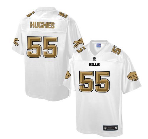 Jerry Hughes Buffalo Bills white Pro Line jersey