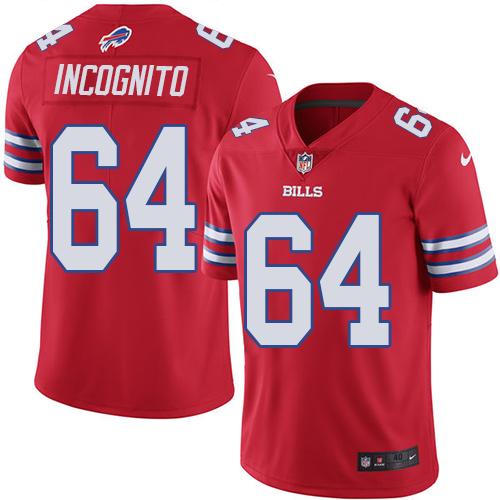 Richie Incognito Buffalo Bills red Elite jersey