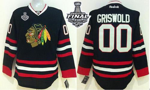 Clark Griswold Chicago Blackhawks black jersey