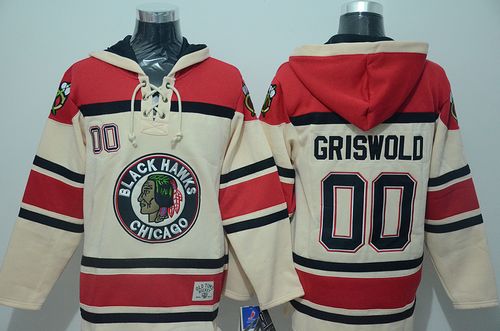 Clark Griswold Chicago Blackhawks cream jersey