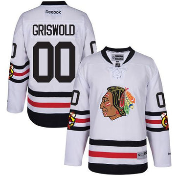Clark Griswold Chicago Blackhawks white Winter Classic jersey