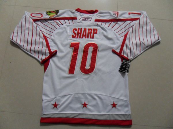 Patrick Sharp Chicago Blackhawks white jersey