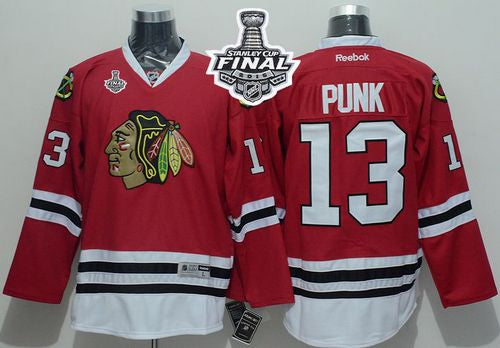CM Punk Chicago Blackhawks red jersey