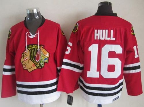 Bobby Hull Chicago Blackhawks red Throwback jersey