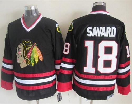 Denis Savard Chicago Blackhawks black Throwback jersey