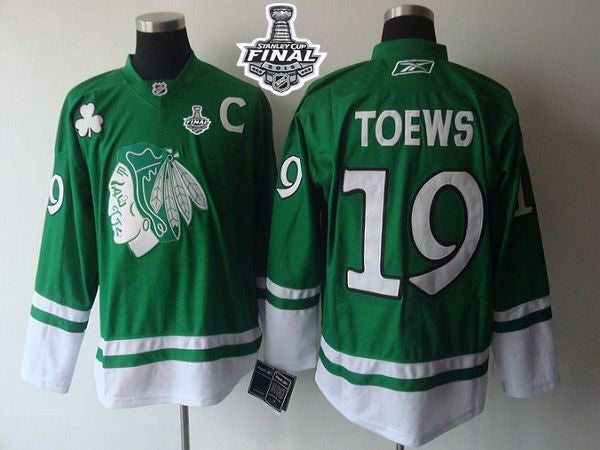 Jonathan Toews Chicago Blackhawks green jersey