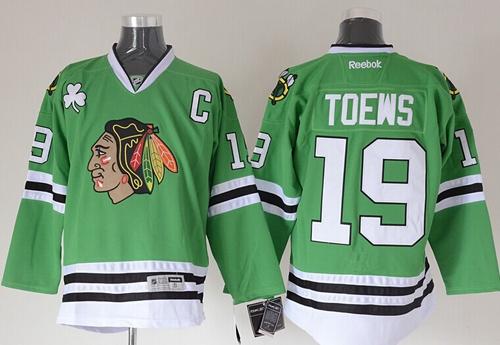 Jonathan Toews Chicago Blackhawks green jersey