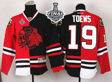 Jonathan Toews Chicago Blackhawks red-black Split jersey