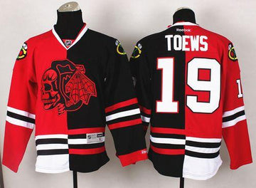 Jonathan Toews Chicago Blackhawks red-black Split jersey