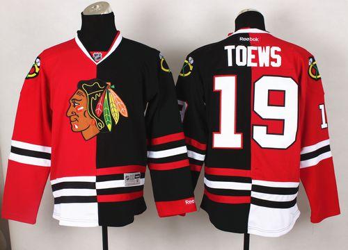 Jonathan Toews Chicago Blackhawks red-black Split jersey