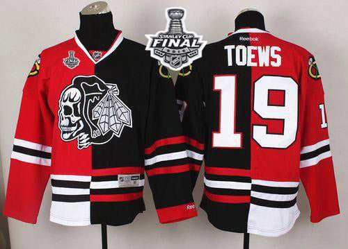 Jonathan Toews Chicago Blackhawks red-black Split jersey