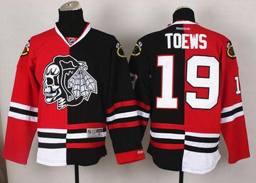 Jonathan Toews Chicago Blackhawks red-black Split jersey