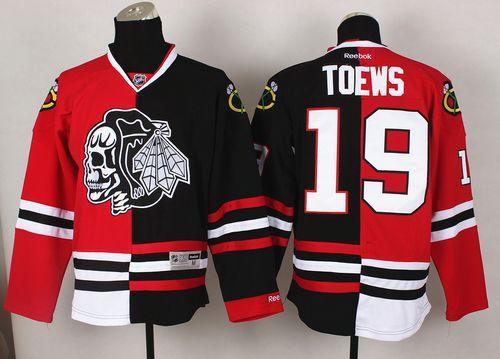 Jonathan Toews Chicago Blackhawks red-black Split jersey