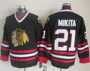 Stan Mikita Chicago Blackhawks black Throwback jersey
