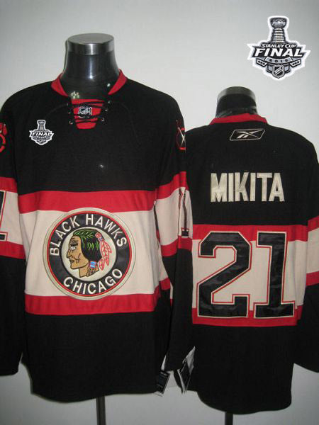 Stan Mikita Chicago Blackhawks black jersey