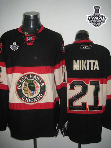 Stan Mikita Chicago Blackhawks black jersey