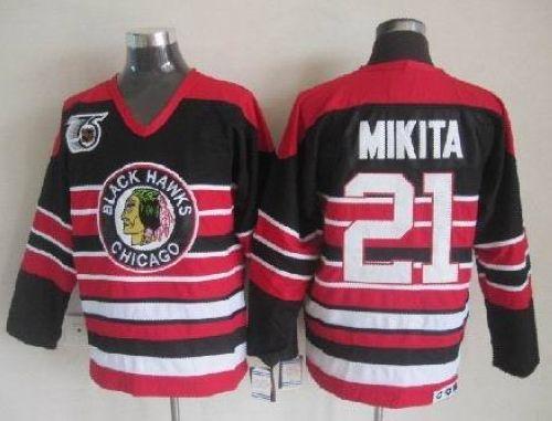 Stan Mikita Chicago Blackhawks red-black jersey