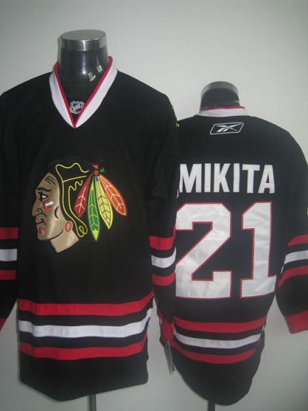 Stan Mikita Chicago Blackhawks black jersey