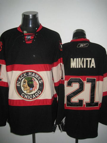 Stan Mikita Chicago Blackhawks black jersey