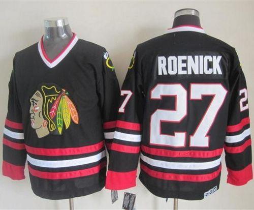 Jeremy Roenick Chicago Blackhawks black Throwback jersey