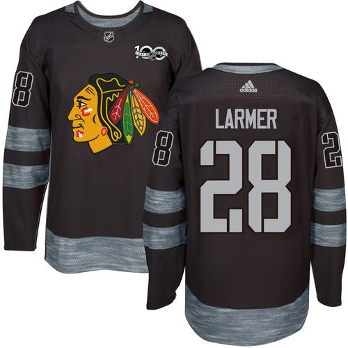 Steve Larmer Chicago Blackhawks black jersey