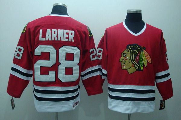 Steve Larmer Chicago Blackhawks red Throwback jersey