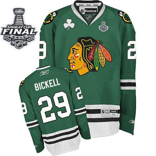 Bryan Bickell Chicago Blackhawks green jersey
